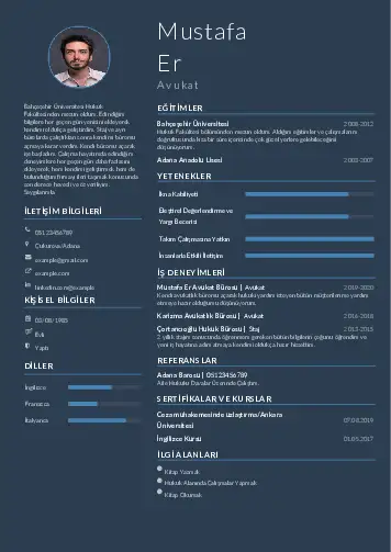 Avukat Cv Örnekleri cv indir